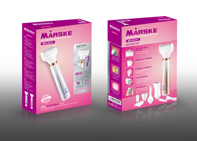 MARSKE6211跨境新款数显女士剃毛器四合一锂电池可水洗私处脱毛器