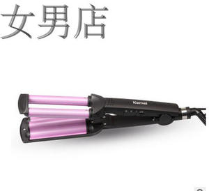 新款女男店科美直销KM2022蛋卷三棒短发卷发棒陶瓷卷发器不伤发电