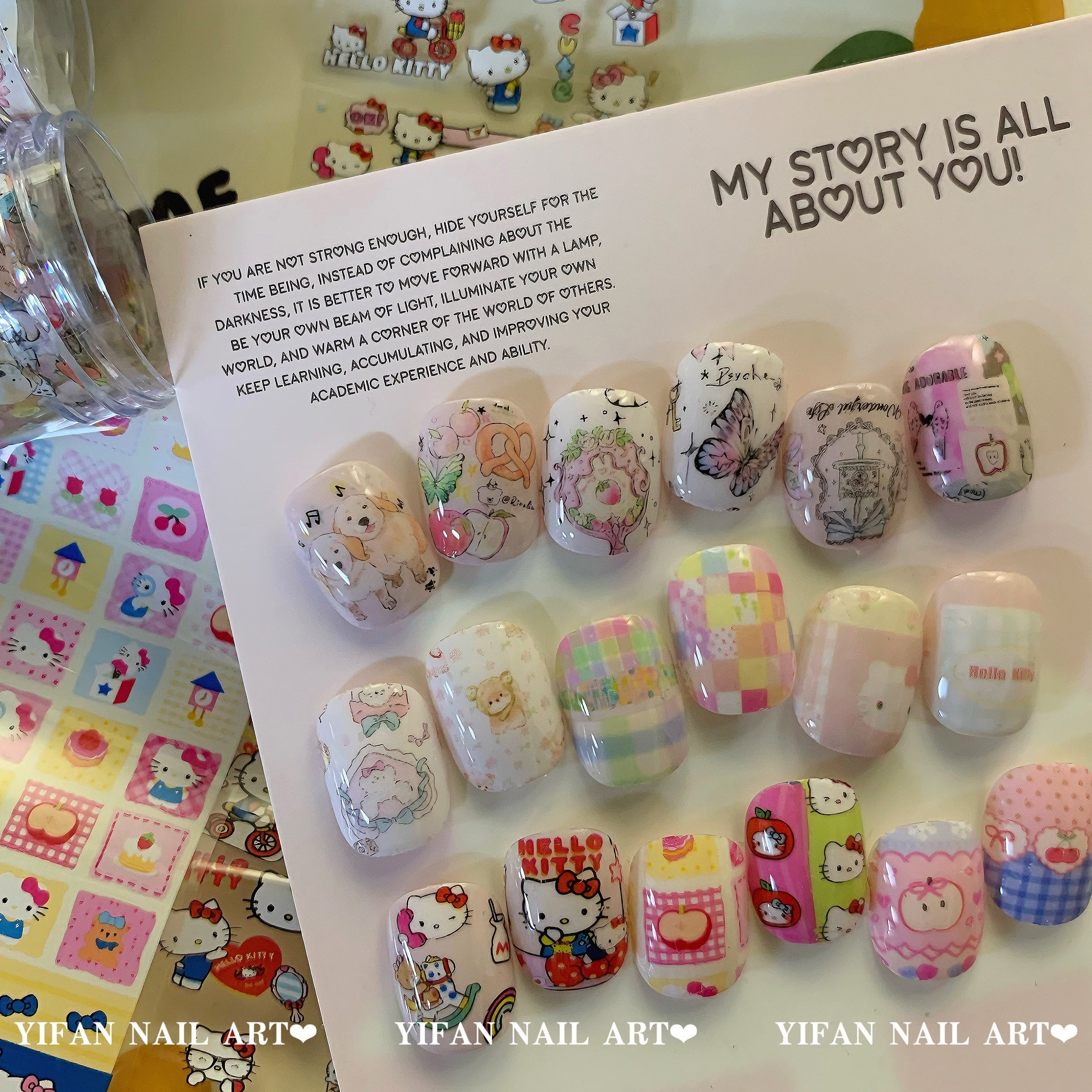 童话镇动物可爱Kitty美甲转印纸