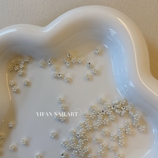 春日珍珠小花美甲饰品 清新小雏菊成品N81 ins花朵 YIFANNAIL
