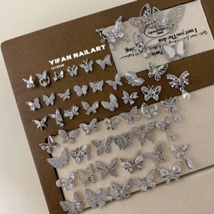迷你满钻小蝴蝶锆石美甲饰品 高品镶边 R46 秘境之蝶 YIFANNAIL