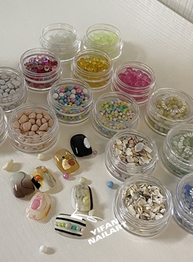 YIFANNAIL【韩风素材】原生态不规则石头 冰透琉璃石美甲饰品Q19