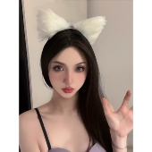 猫耳朵头饰发箍狐狸毛耳头饰头箍性感禁欲系可爱少女发饰铃铛项链