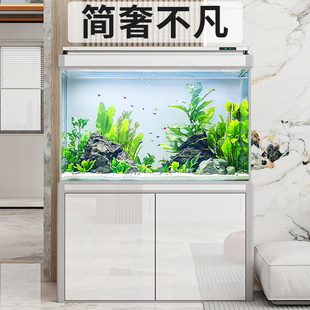 森森大型鱼缸水族箱 免换水客厅风水招财小型家用下过滤底滤鱼缸