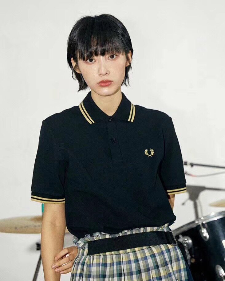 FRED PERRY 밀 캐주얼 반팔 폴로 브리티쉬 스타일 커플 FP 라펠 슬리밍 FREDPERRY