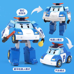 ROBOCAR POLI/变形警车珀利 豪华闪亮系列 变形警车机器人 5英寸