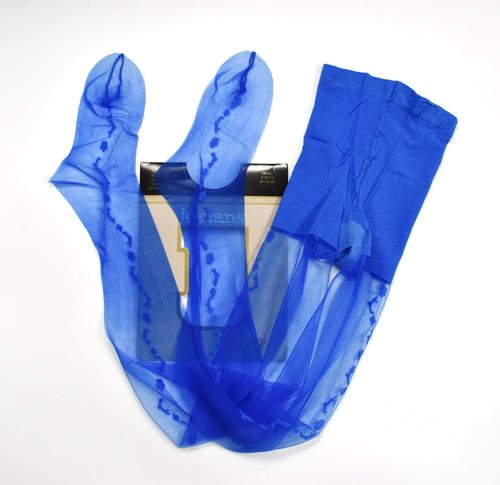 店主实拍欧美提花透趾玻璃丝裤袜