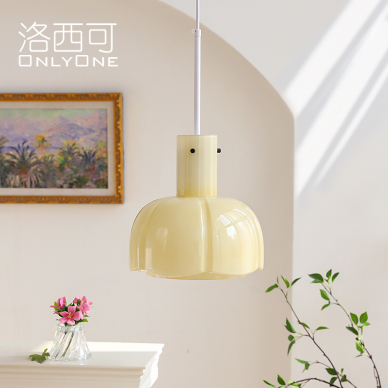 中古法式花苞餐厅吧台玻璃吊灯