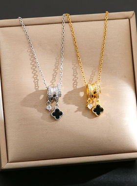 四叶草吊坠项链女轻奢高级感