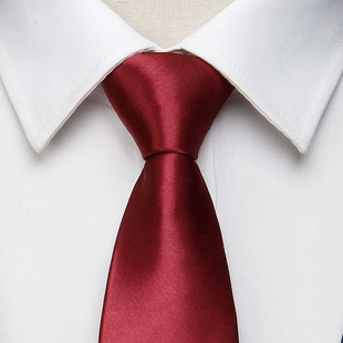 易拉得酒红色拉链领带男士8cm新郎伴郎结婚礼庆典懒人领带免打结
