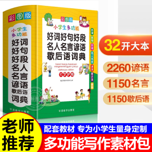 好词好句好段名人名言谚语歇后语词典大全小学生词语字典实用多功能工具书小学一二三四五六年级汉语辞典语文积累本