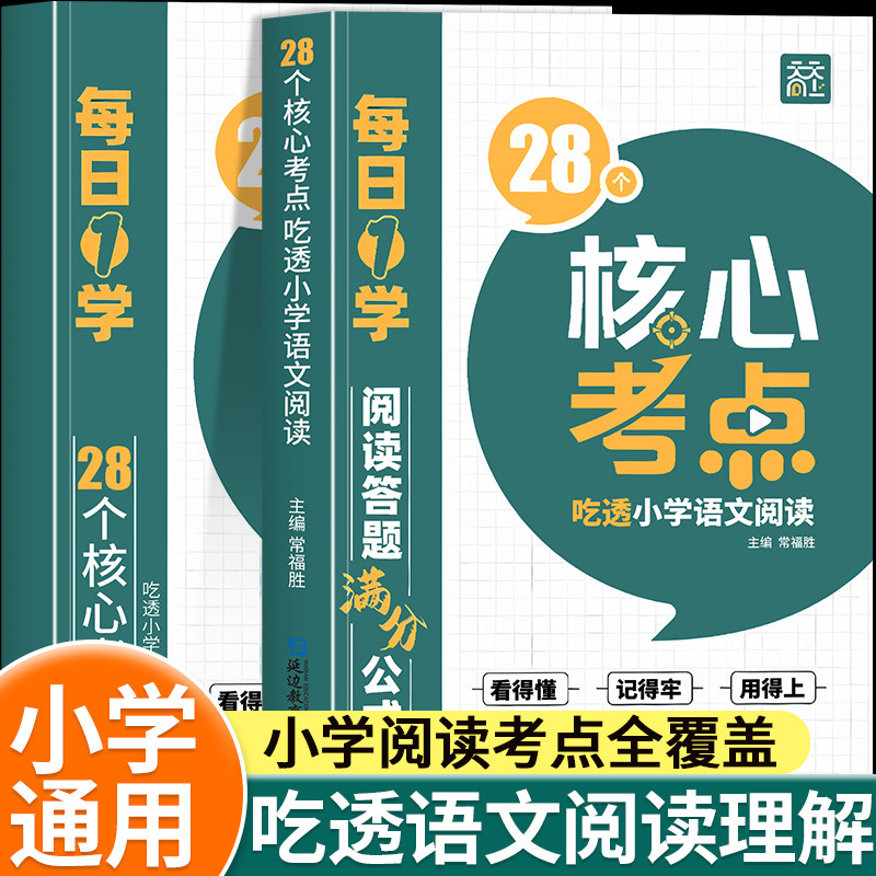 【抖音同款】28个核心考点吃透小学语文阅读理解专项强化训练一二三四五六年级人教版满分答题模板公式技巧阅读理解重难点RJ