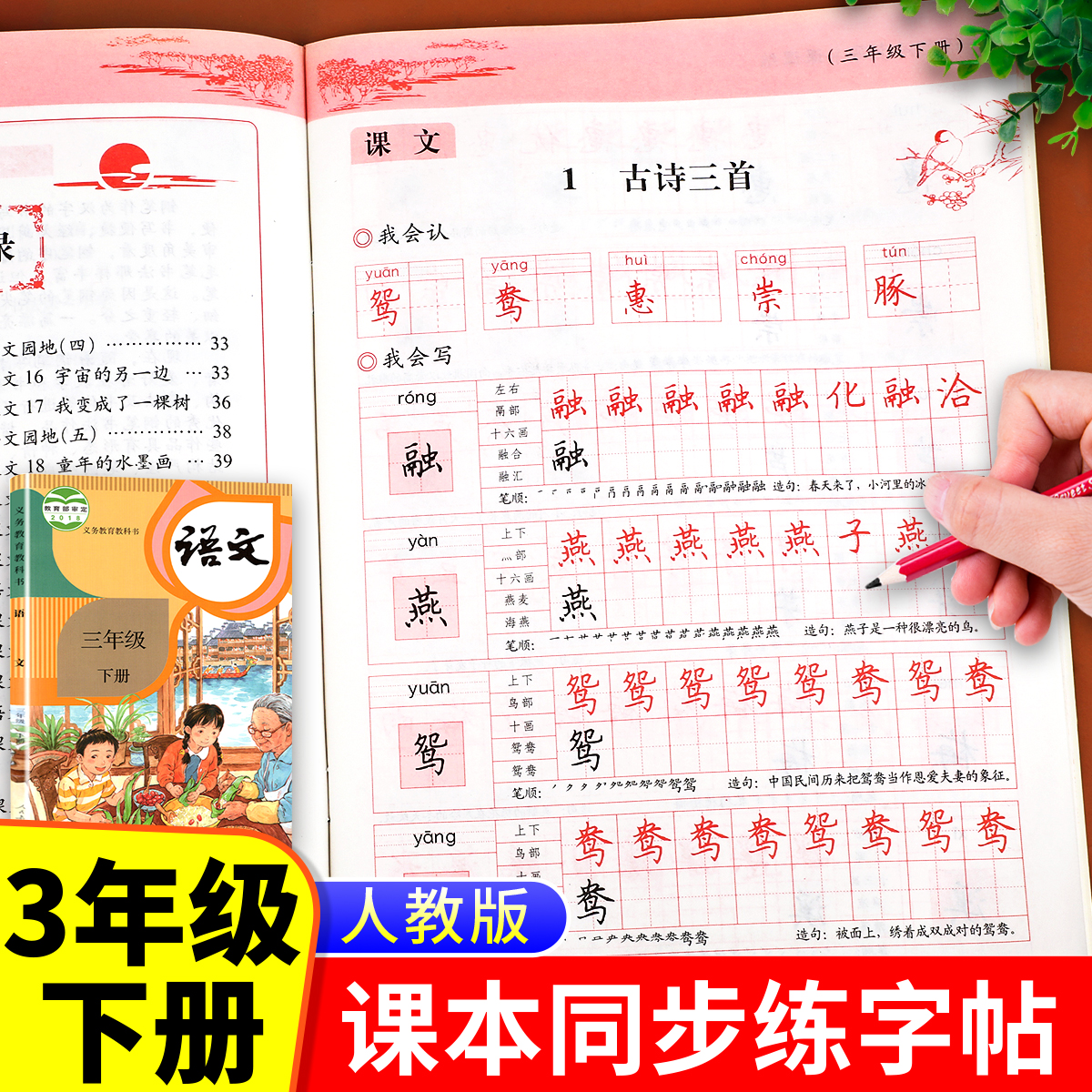 三年级下册语文同步练字帖写字本