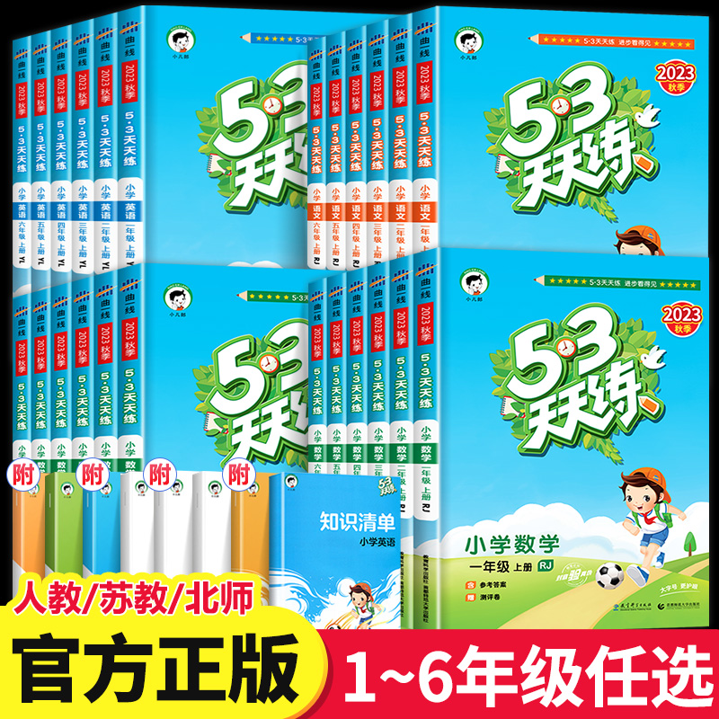 小学1-6年级上下册53天天练