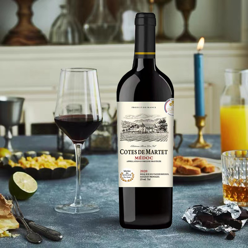 法国原装进口 梅多克中级庄玛特丘干红葡萄酒MEDOC红酒晚安酒