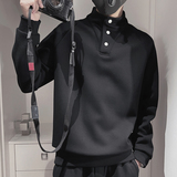 Q50-P68控98设计高级感百搭套头卫衣春秋新款休闲上衣时尚T恤黑，男装T恤，电商A208