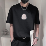 DT89-P45控65短袖圆领套头设计高级感时尚百搭潮流休闲男士T恤白，男装T恤，电商A208