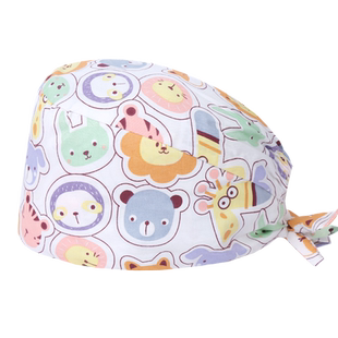 蝶芭朵手术帽女纯棉护士小花帽手术室专用帽子医生工作帽吸汗透气