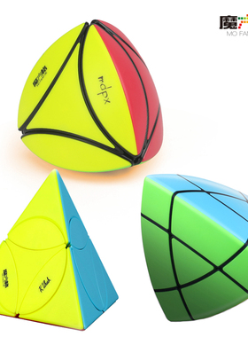 奇艺魔方格枫叶粽子魔方带公式步骤少易还原三叶草金粽圆盘角粽