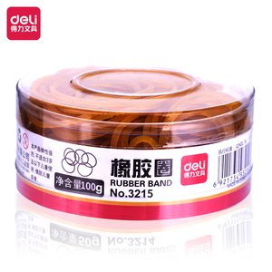 得力橡皮筋 得力3215橡胶圈乳胶圈 韧度好 反复拉伸不易断100g/盒