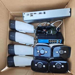 二手海康威视8路高清300万智能全彩监控套装 带录音可萤石云远程