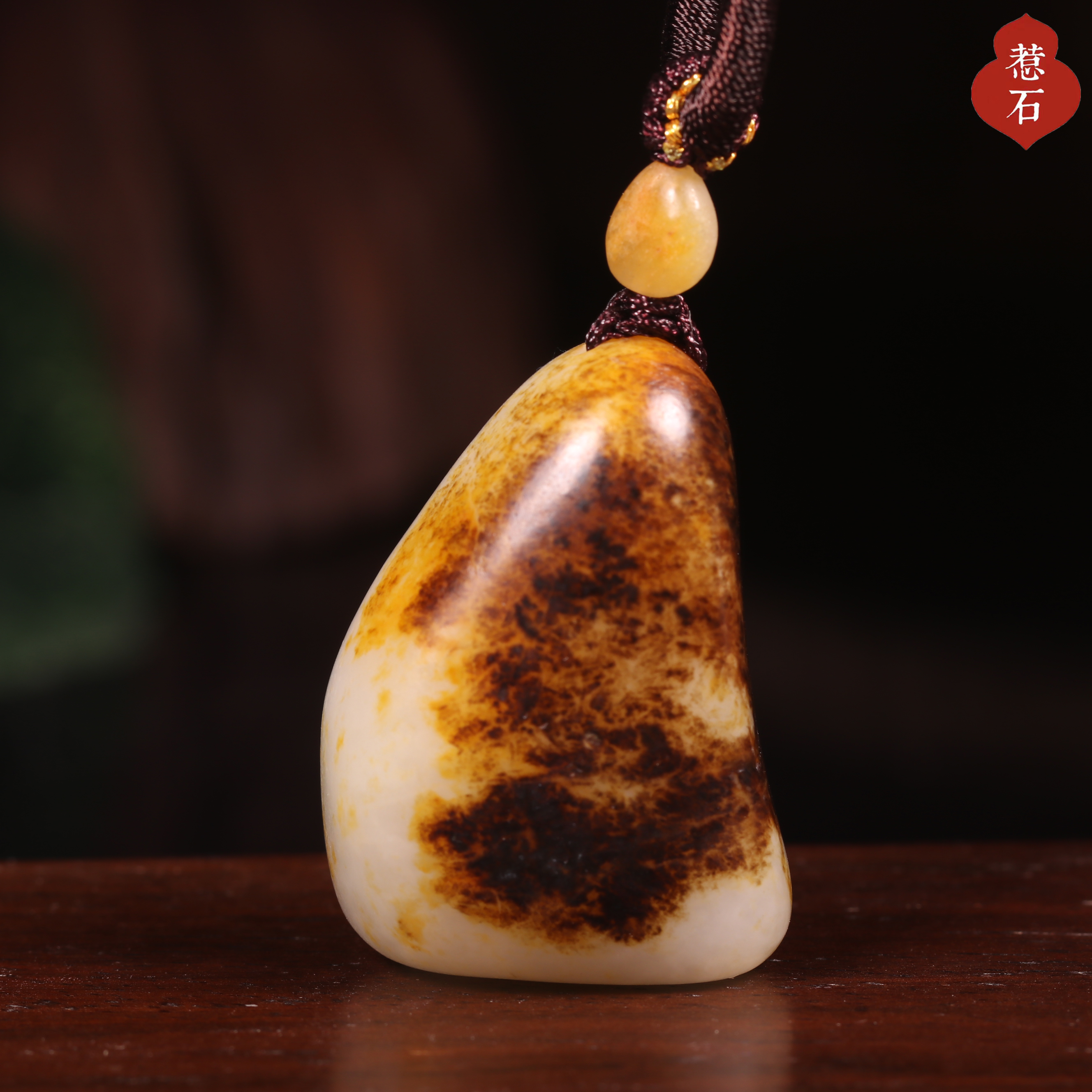 【结缘】25.2克【钟馗】新疆和田玉籽料秋梨皮独籽无修形原石玩料