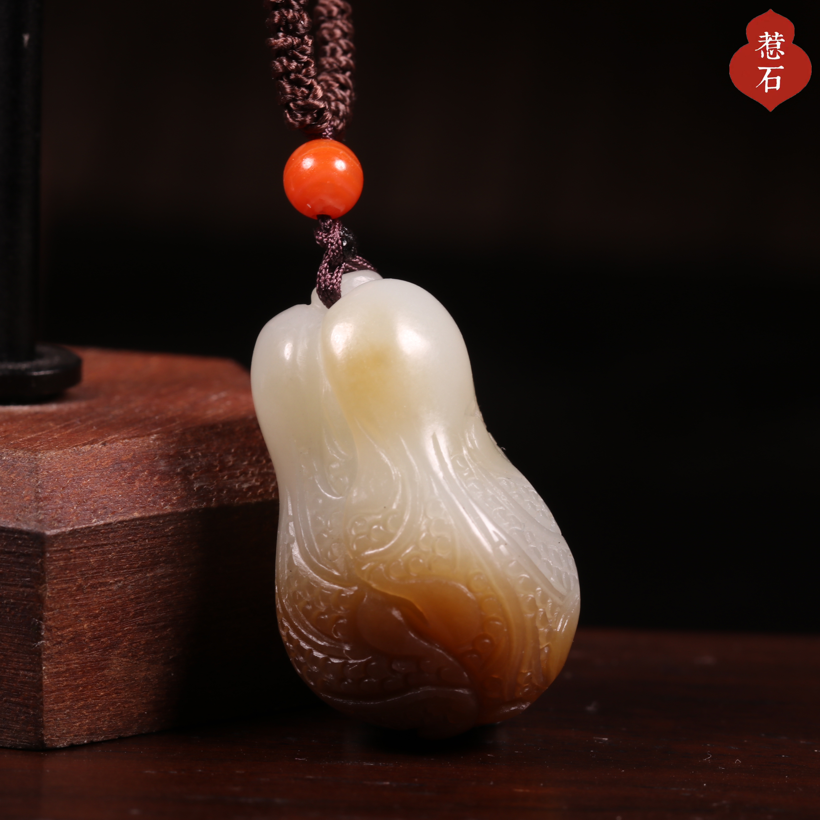 10.8克新疆和田玉籽料且末糖白花生 多子多福 吊坠挂件苏工