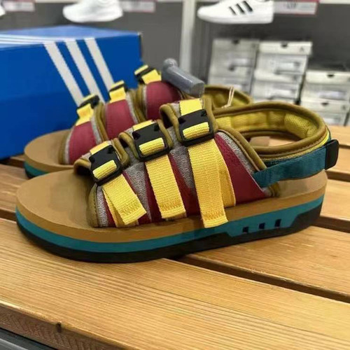 现货 Adidas阿迪达斯三叶草男子休闲魔术贴运动凉鞋IG7958IG7956