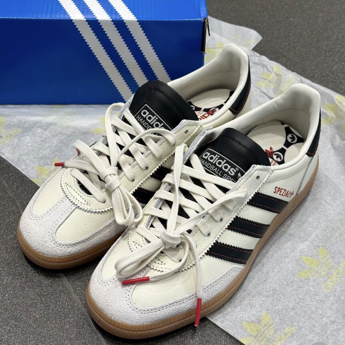 Adidas三叶草德训鞋Spezial男女情侣复古黑白板鞋德训T头鞋JH6398