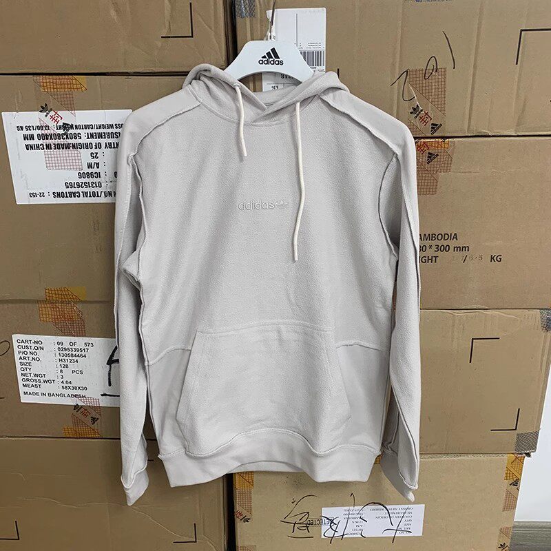 adidas 三叶草男子卫衣 运动上衣时尚休闲连帽套头衫HP0428