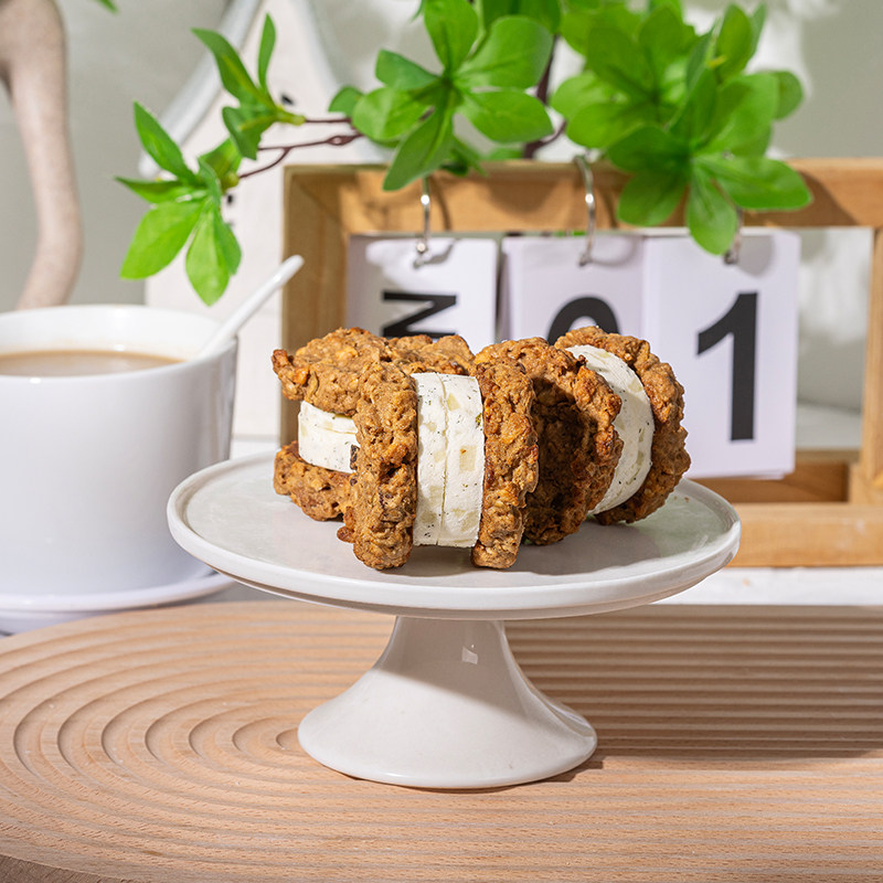 新品推荐|燕麦青苹果奶油夹心曲奇饼干曲奇办公下午茶点心零食