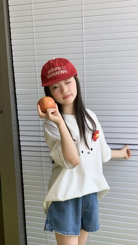 阿静家欧抱抱OBAOBAO2026夏季新款女童短袖蝴蝶结卡通猫咪T恤8175