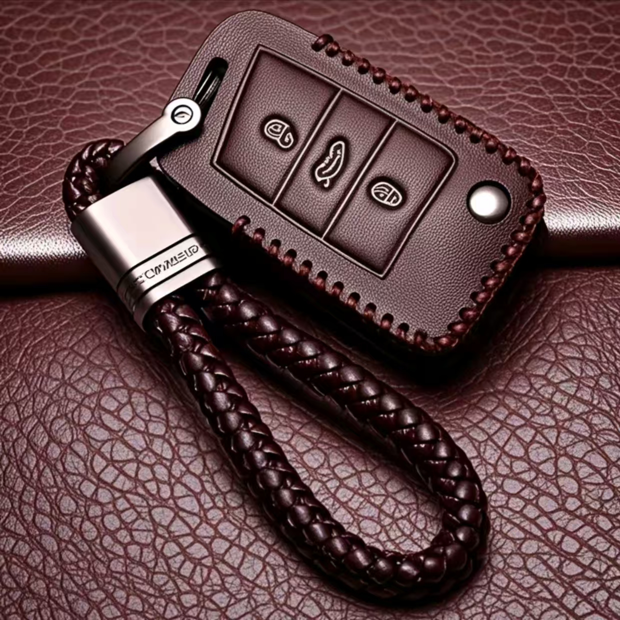 适用于24款大众朗逸真皮钥匙套1.5L自动得逸满逸五百万星空版男女