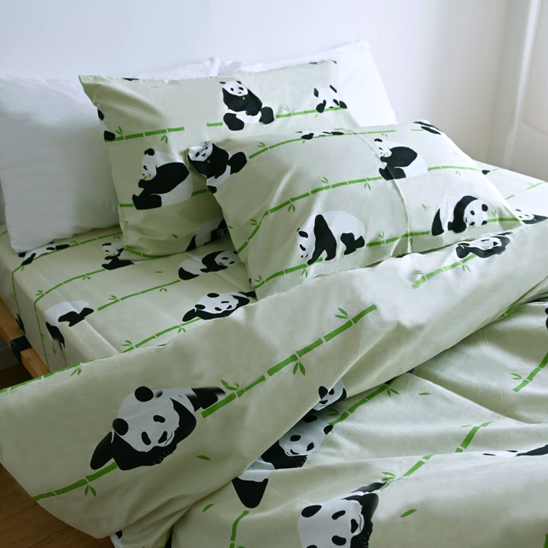 熊猫花花~纯棉被套可爱又软和~