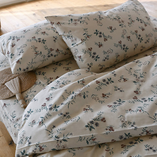 复古碎花纯棉亲肤柔软被套床单