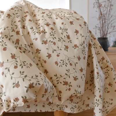 田园风~纯棉被套单件 单人150*200学生双人200*230全棉床单套件