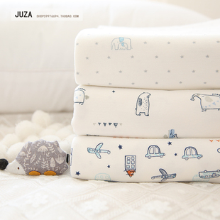 婴儿纯棉针织布料a类精梳棉衣服尿布床单被套全棉面料