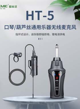 爱尚达（消费电子） HT-5拾音无线口琴指环话筒箫葫芦丝