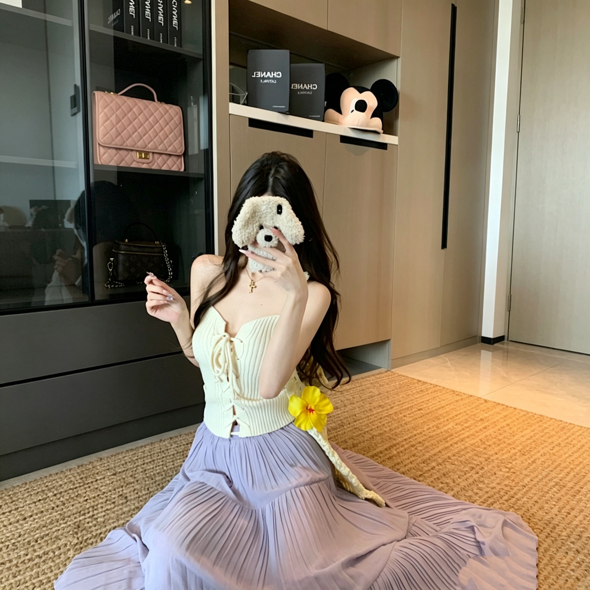 2026新款性感辣妹绑带针织抹胸肚兜背心女裹胸百搭旅游拍照超好看