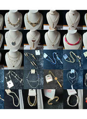 12.30尾货孤品瑕疵欧美小众时尚项链个性多层裸链质感百搭长项链