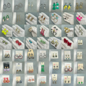 6.9青岛外贸尾货孤品瑕疵原单出口欧美复古重工耳钉耳环耳饰