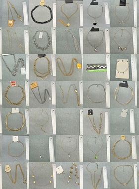 4.2青岛外贸尾货孤品瑕疵原单出口欧美复古流苏项链多层项链手链