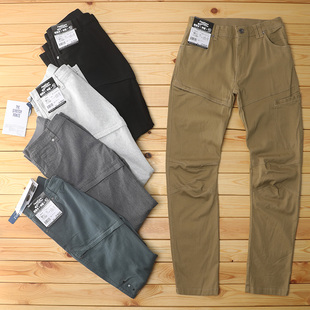 透气弹力修身 男休闲牛仔裤 显瘦多口袋 裤 超值外贸日单纯棉水洗工装