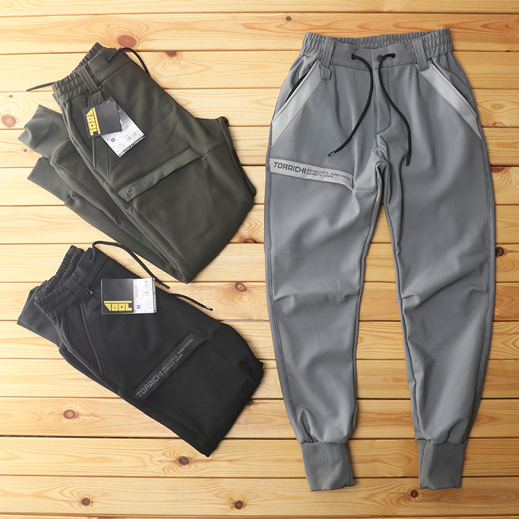 超值外贸日单冬季保暖加绒加厚束脚裤男卫裤弹力修身锥形运动长裤