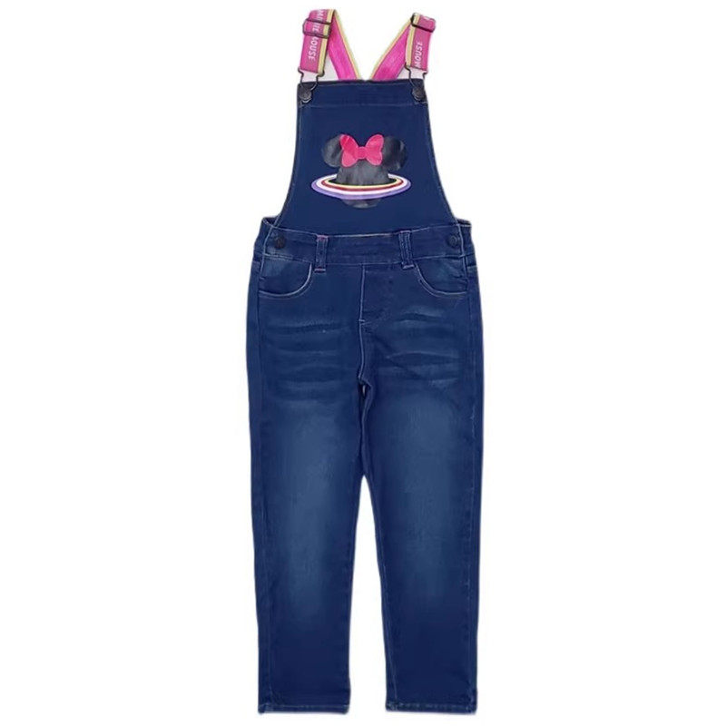 3-4外单女童新款米*妮时尚洋气彩条吊带裤软牛仔裤牛仔背带裤长裤,童装/婴儿装/亲子装,运动裤卫裤,淘宝优惠券,粉丝福利购,淘宝优惠卷