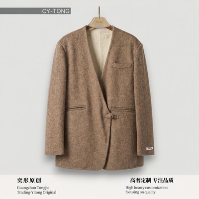 【彤姐原创】秋冬羊毛外套短款大衣高奢气质温婉风羊毛大衣5823