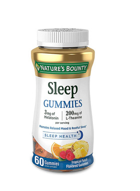 美国直邮Nature's Bounty Melatonin Sleep Gummies100%无药助眠