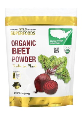 美国直邮California Gold Nutrition Beet Powder 有机甜菜粉无麸