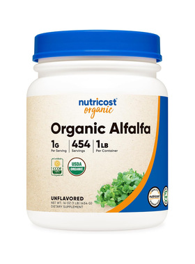 美国直邮 Nutricost 100% Organic Alfalfa Powder有机苜蓿粉454g