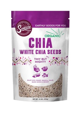 美国直邮Suncore Foods Organic Raw White Chia Seeds有机奇亚籽